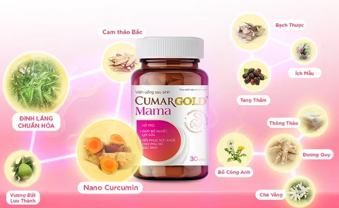 CumarGold Mama chứa nhiều thành phần có lợi cho mẹ bỉm